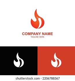 Simple Hot Spicy Chili Logo