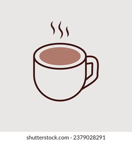 simple hot tea cap line art