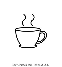 A simple hot tea icon symbolizing warm beverages or comfort.
