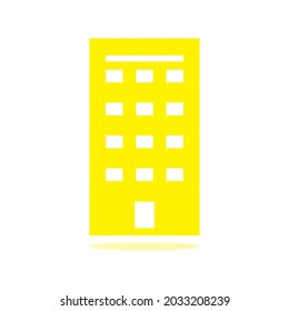 simple hotel and office building icons on white background. Flat design style. EPS 10 vector.