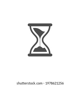 simple hourglass icon on white background