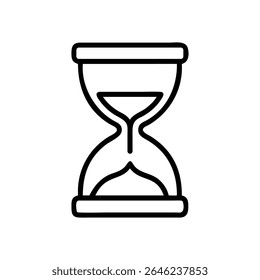 Simple hourglass icon vector isolated on white background
