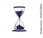 Simple Hourglass Illustration Representing Time and Deadline Themes