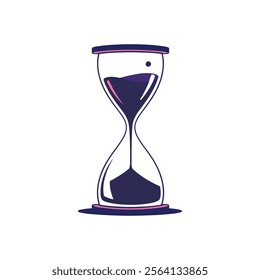 Simple Hourglass Illustration Representing Time and Deadline Themes