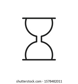Simple hourglass line icon. Stroke pictogram. Vector illustration isolated on a white background. Premium quality symbol. Vector sign for mobile app and web sites.