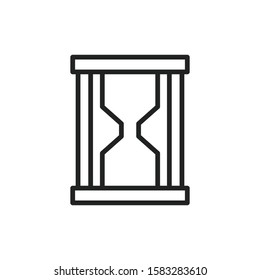 Simple hourglass line icon. Stroke pictogram. Vector illustration isolated on a white background. Premium quality symbol. Vector sign for mobile app and web sites.