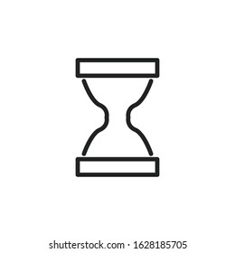 Simple hourglass line icon. Stroke pictogram. Vector illustration isolated on a white background. Premium quality symbol. Vector sign for mobile app and web sites.