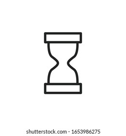 Simple hourglass line icon. Stroke pictogram. Vector illustration isolated on a white background. Premium quality symbol. Vector sign for mobile app and web sites.