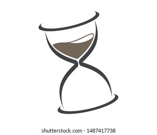 Simple Hourglass Logo Design Concept: เวกเตอร์สต็อก (ปลอดค่าลิขสิทธิ์ 