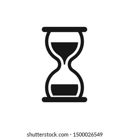 Simple hourglass, Sand clock icon