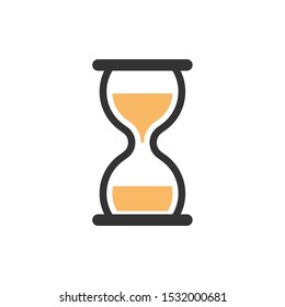 Simple hourglass, Sand clock icon