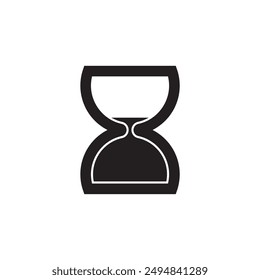 Simple hourglass vector icon illustration.