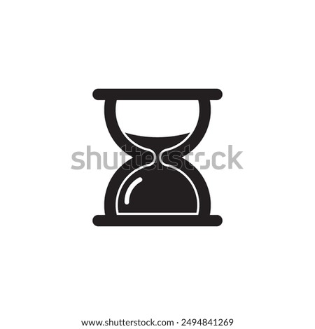 Simple hourglass vector icon illustration.