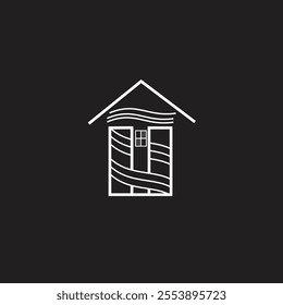 Simple house building logo for property purposes