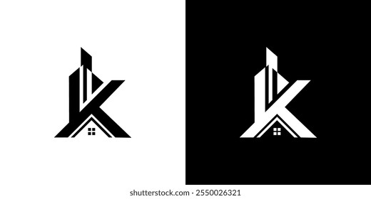 simple house building logo vector