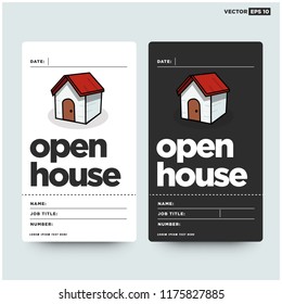 Simple House Card with Name Job and Number Details Vector Illustration 