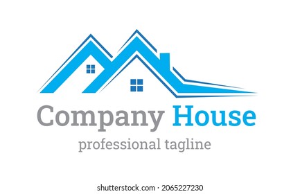 Simple house company logo, suitable for logo real estate or etc.