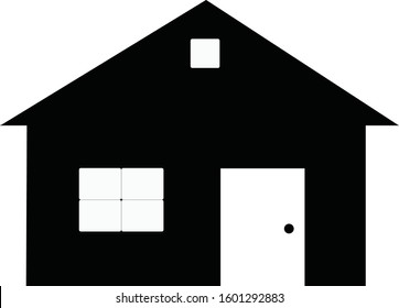 Simple house design in black and white