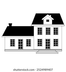 Vector simple del icono del diseño de la casa, icono de la casa con el trazo editable y el pixel perfecto.  Icono minimalista de la casa negra, muestra casera de la Colección, casas planas del estilo en diseño del contorno y de la línea