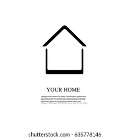 Simple House Design or Illustration