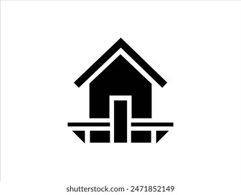 Ilustración vectorial simple del diseño de la casa,