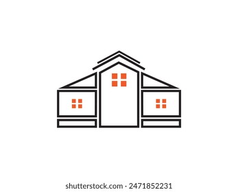Vektorillustration für einfache Hausgestaltung,