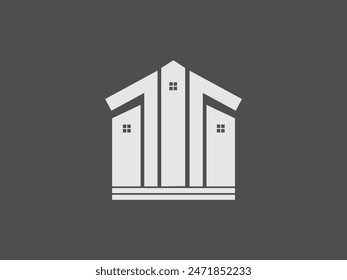 Ilustración vectorial simple del diseño de la casa,