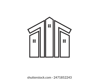 Vektorillustration für einfache Hausgestaltung,