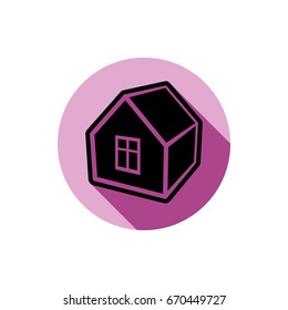 Simple house detailed vector illustration. Property developer conceptual icon, real estate emblem.  Building modeling and engineering projects abstract symbol. 