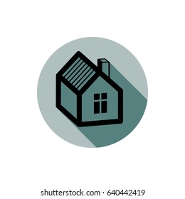 Simple house detailed vector illustration. Property developer conceptual icon, real estate emblem.  Building modeling and engineering projects abstract symbol. 