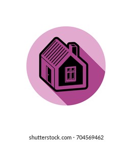 Simple house detailed vector illustration. Property developer conceptual icon, real estate emblem.  Building modeling and engineering projects abstract symbol. 
