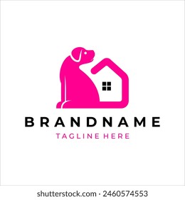 simple house and dog logo
