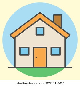 Simple House drawing. Vector illustration