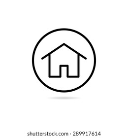 Simple House or Home Icon