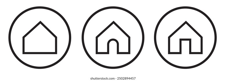 Simple house or home icon set. illustration of a house.