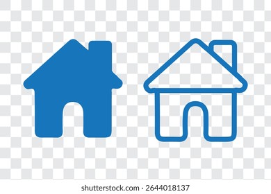Simple house or home icon set