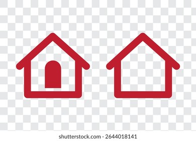 Simple house or home icon set