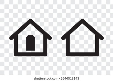 Simple house or home icon set