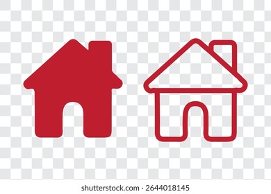 Simple house or home icon set