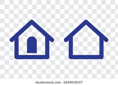 Simple house or home icon set
