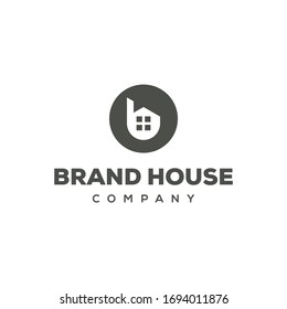 Simple House / Home Logo Forming a Modern Letter B Vector Icon Images