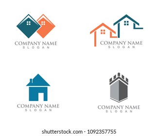 Simple House Home Real Estate Logo