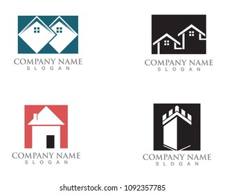 Simple House Home Real Estate Logo