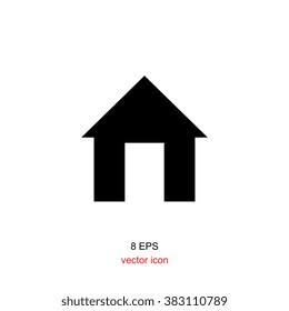 Simple House Icon With Big Door