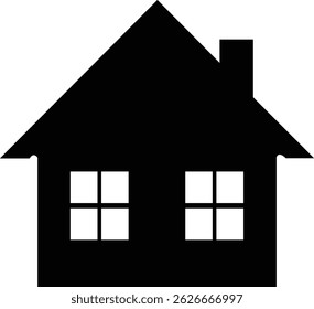 Simple house icon for business Homes clipart symbols school, office, shop, bank, hotel Solid icon Vector illustration Black