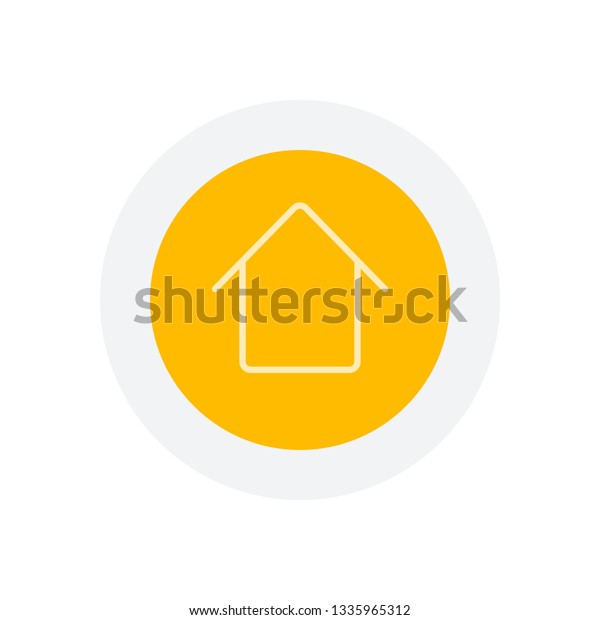 Simple House Icon Icon Colored Circle Royalty Free Stock Image