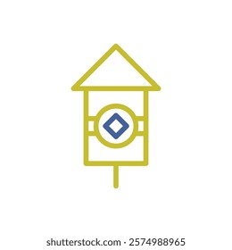 Simple House Icon with Diamond