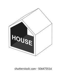 Simple house icon isolated on white background. Vector illustration.