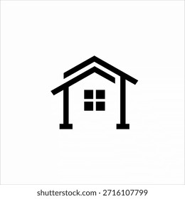 Diseño simple del logotipo del icono de la casa con el concepto de la letra R.