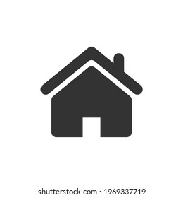 simple house icon on white background